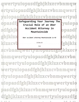 Safeguarding Your Journey The Crucial Role of an Uber Accident Attorney in Mount