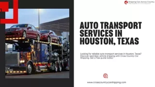 Auto Transport Services in Houston, Texas