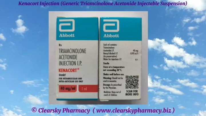 kenacort injection generic triamcinolone