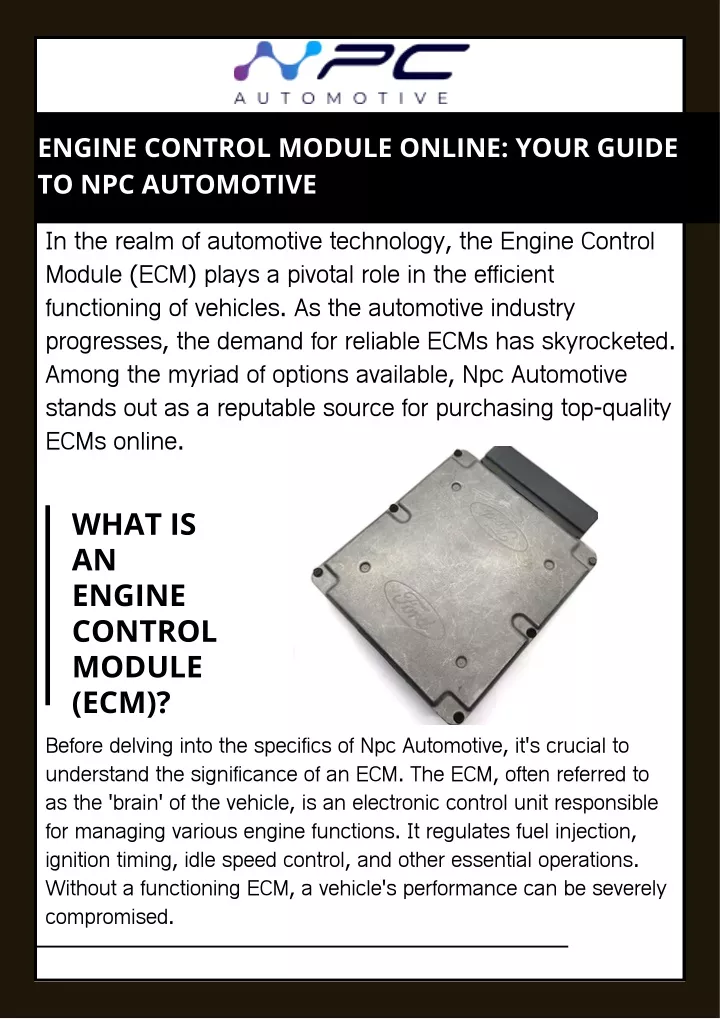 engine control module online your guide