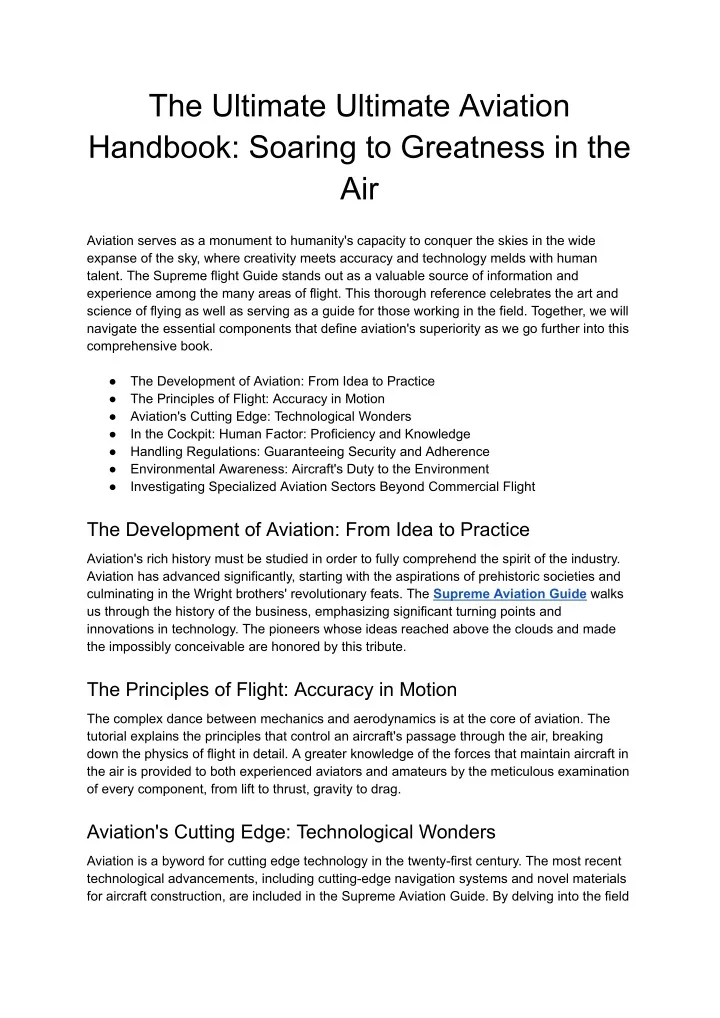the ultimate ultimate aviation handbook soaring