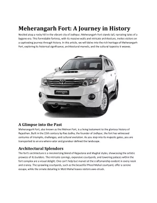 meherangarh fort a journey in history