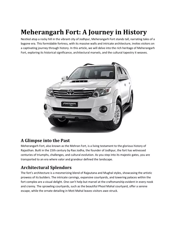meherangarh fort a journey in history