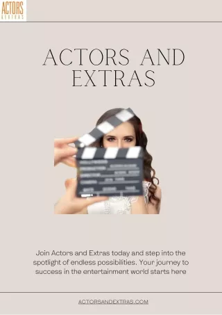 Elevating Excellence: The Art of Actor Work with Actors and Extras