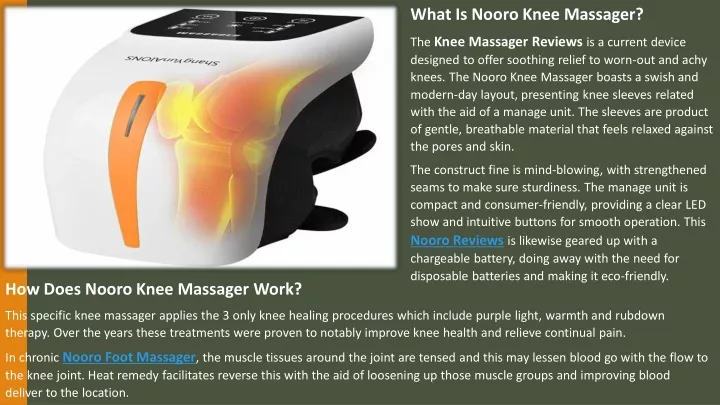 what is nooro knee massager