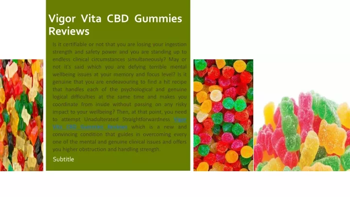 vigor vita cbd gummies reviews