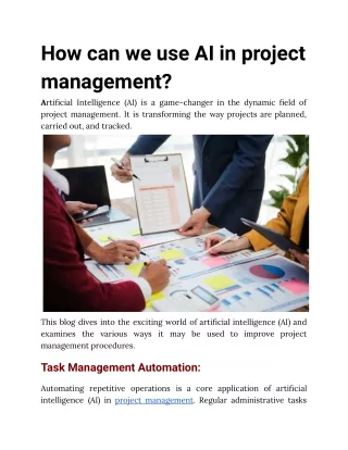 How can we use AI in project management