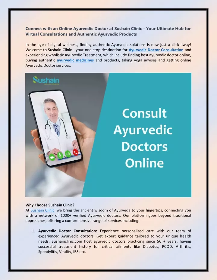 connect with an online ayurvedic doctor