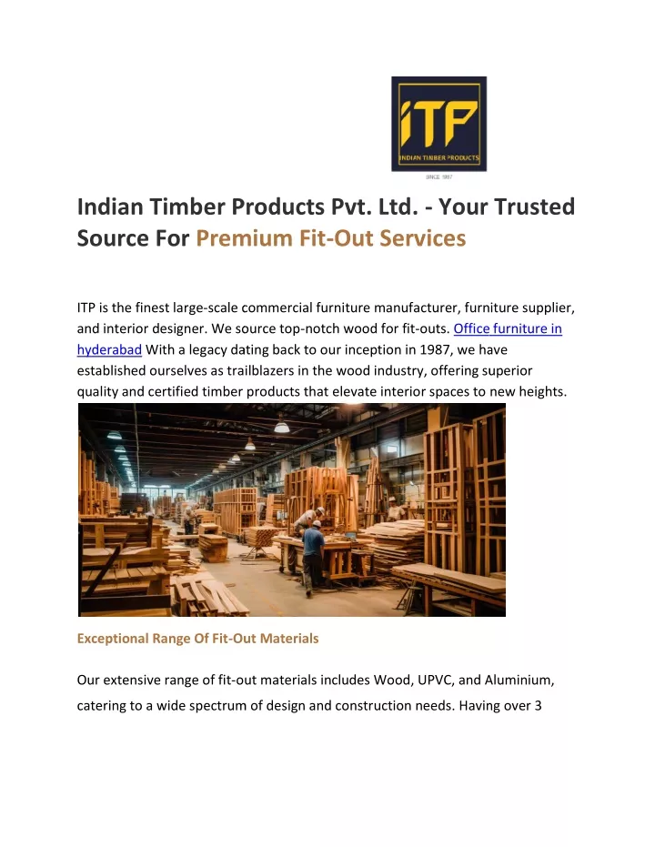 indian timber products pvt ltd source for premium