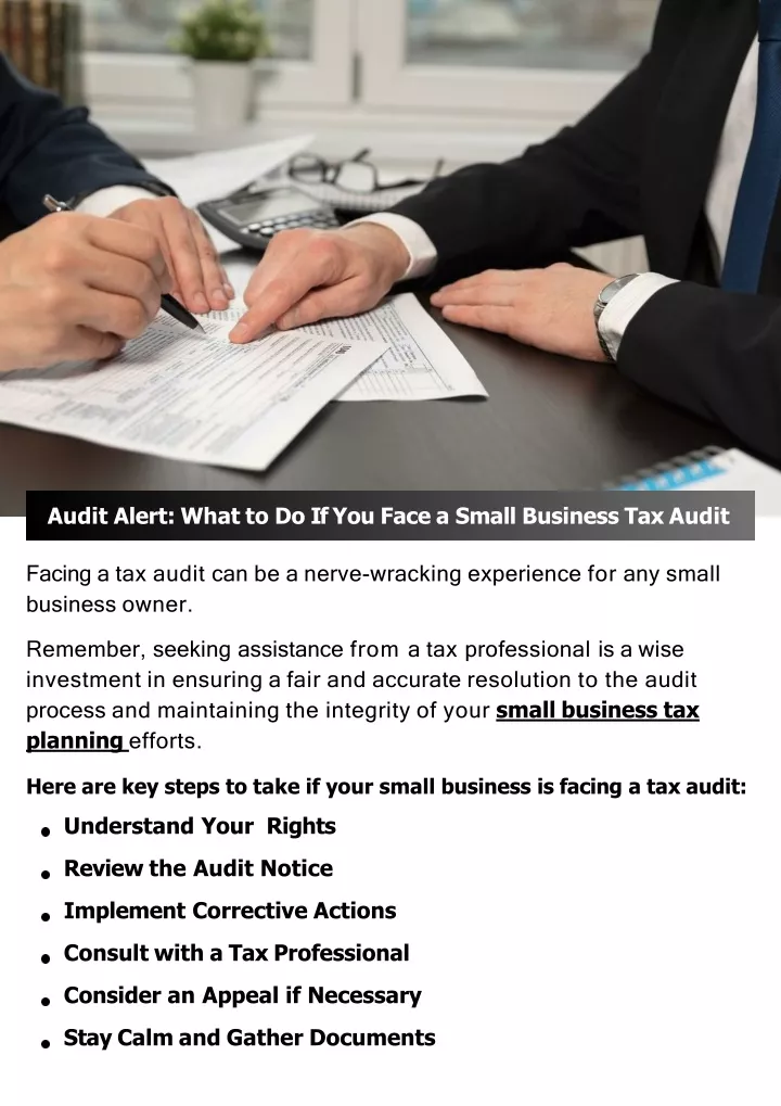 audit alert what to do if you face a small