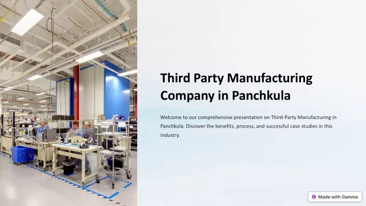 third party manufacturing company in panchkula