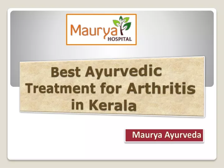 best ayurvedic treatment for arthritis in kerala