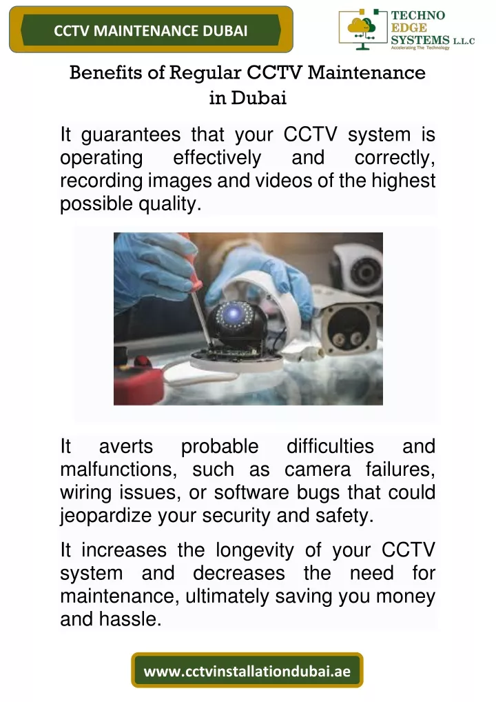 cctv maintenance dubai benefits of regular cctv