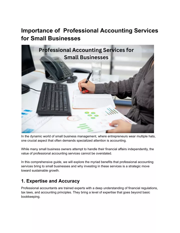 importance of professional accounting services