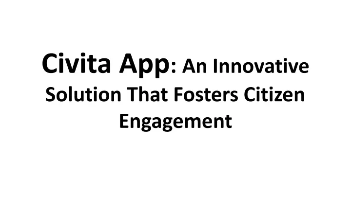 civita app an innovative solution that fosters