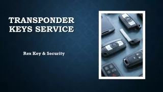 Transponder Keys Service