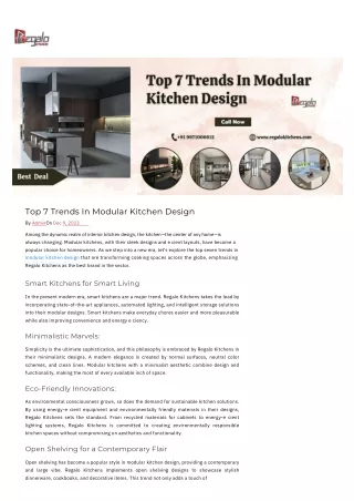 Top 7 Trends In Modular Kitchen Design