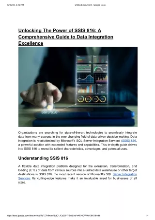 Unlocking The Power of SSIS 816- A Comprehensive Guide to Data Integration Excellence