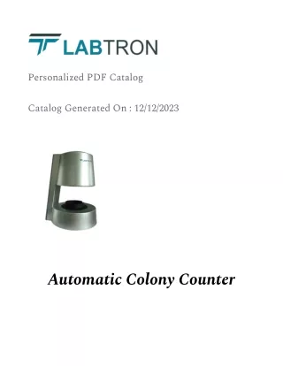 Automatic Colony Counter