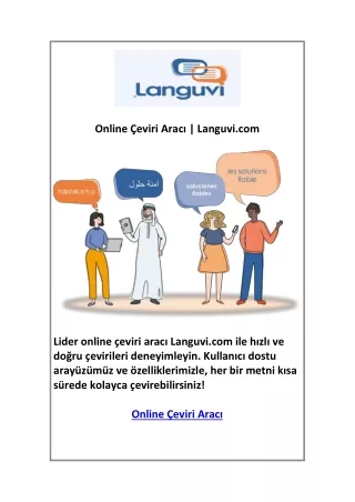 Online Çeviri Aracı | Languvi.com