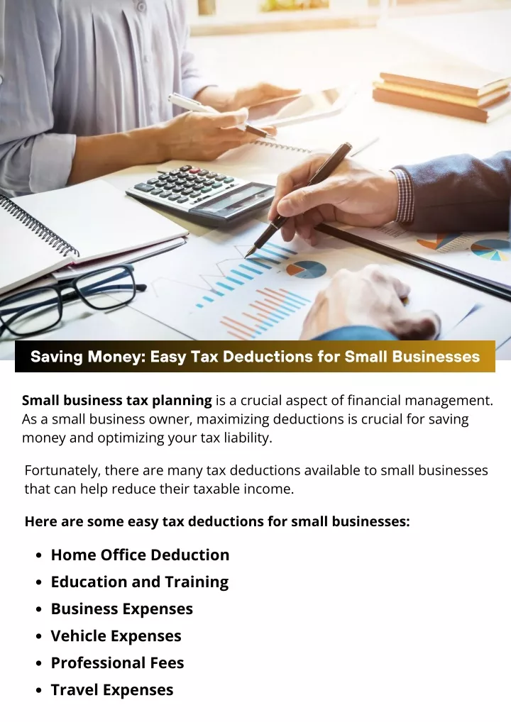 saving money easy tax deductions for small