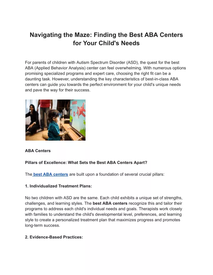 navigating the maze finding the best aba centers