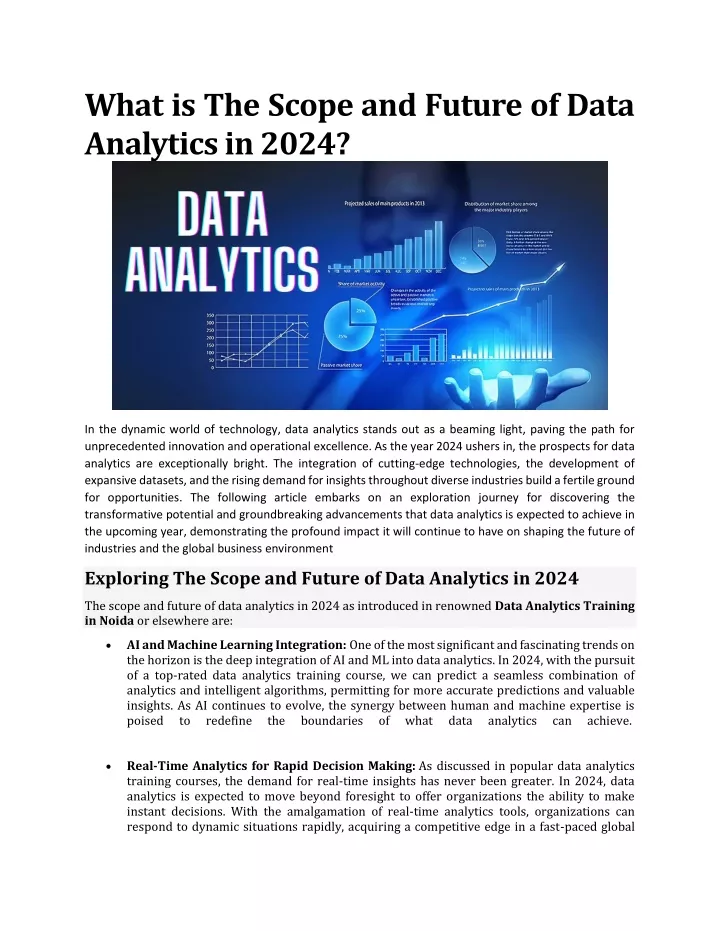 what is the scope and future of data analytics