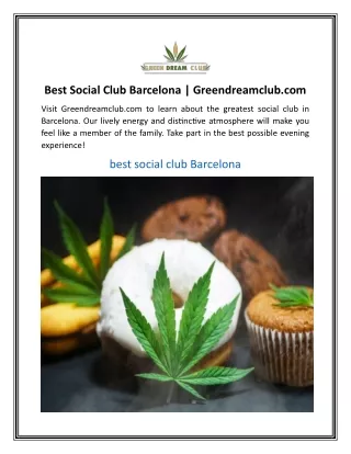 Best Social Club Barcelona  Greendreamclub
