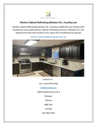 Kitchen Cabinet Refinishing Windsor On  Essahly.com
