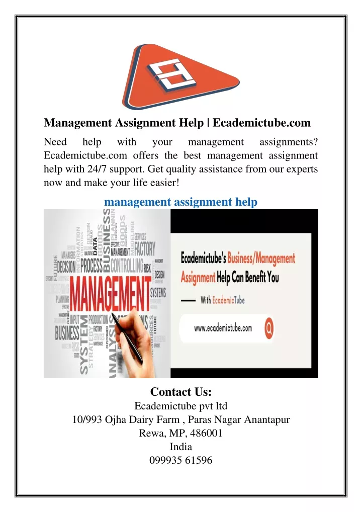 management assignment help ecademictube com