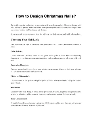 How to Design Christmas Nails