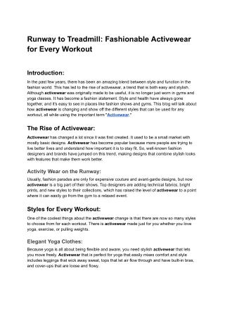 Runway to Treadmill_ Fashionable Activewear for Every Workout - Google Docs