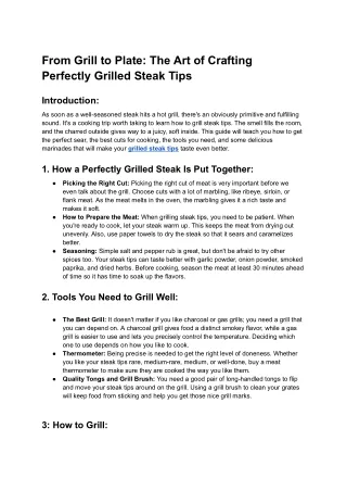 From Grill to Plate_ The Art of Crafting Perfectly Grilled Steak Tips - Google Docs