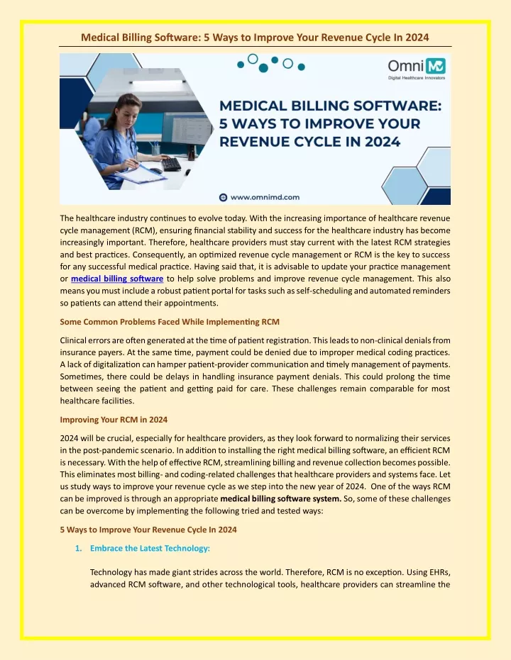 Medical Billing Software 5 Ways To Improve Your N 