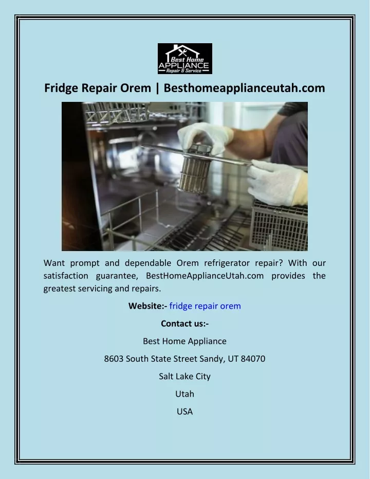 fridge repair orem besthomeapplianceutah com