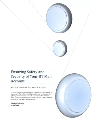 Ensuring Safety and Security of Your BT Mail Account