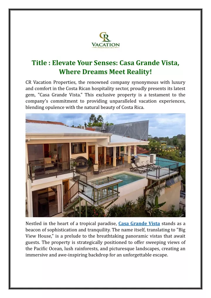 title elevate your senses casa grande vista where