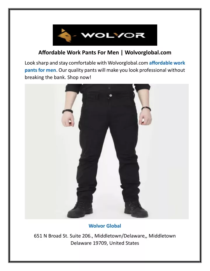 affordable work pants for men wolvorglobal com