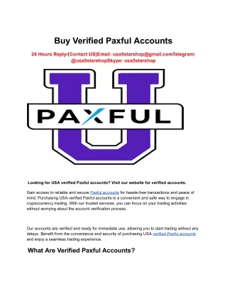 Buy  Verified Paxful Accounts