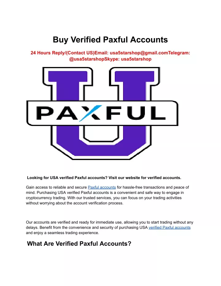 buy verified paxful accounts