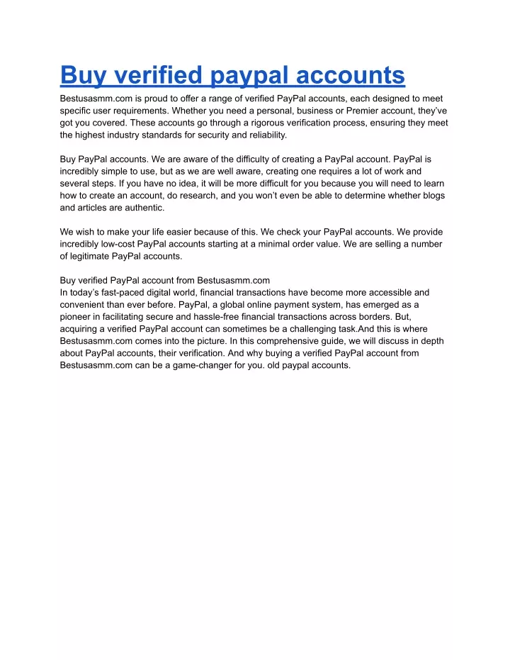 buy verified paypal accounts