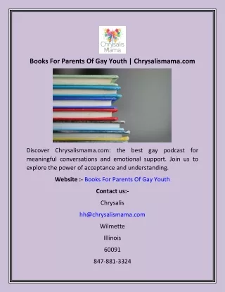 Books For Parents Of Gay Youth  Chrysalismama