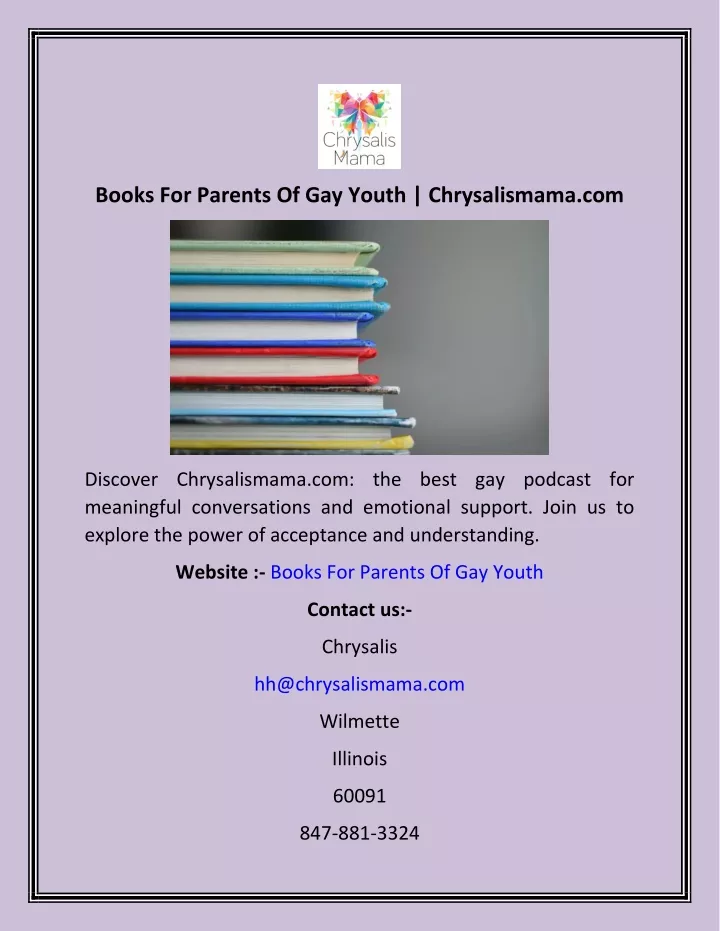 books for parents of gay youth chrysalismama com