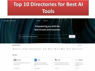 Top 10 Directories for Best AI Tools