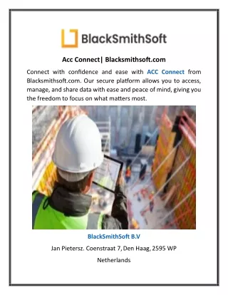 Acc Connect| Blacksmithsoft.com