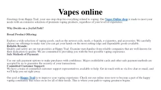 Vapes online