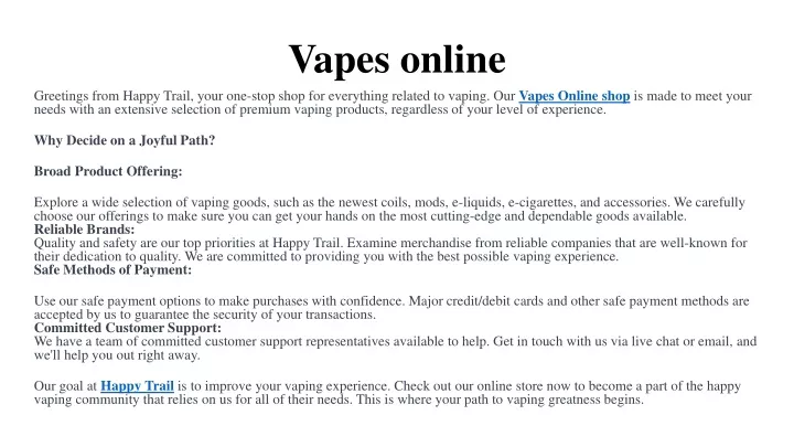 vapes online