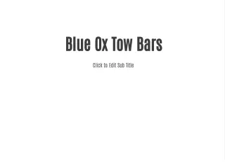 blue ox tow bars