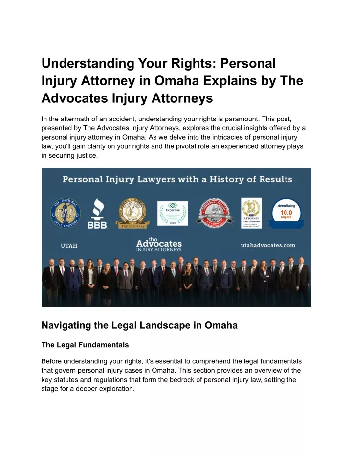 understanding your rights personal injury