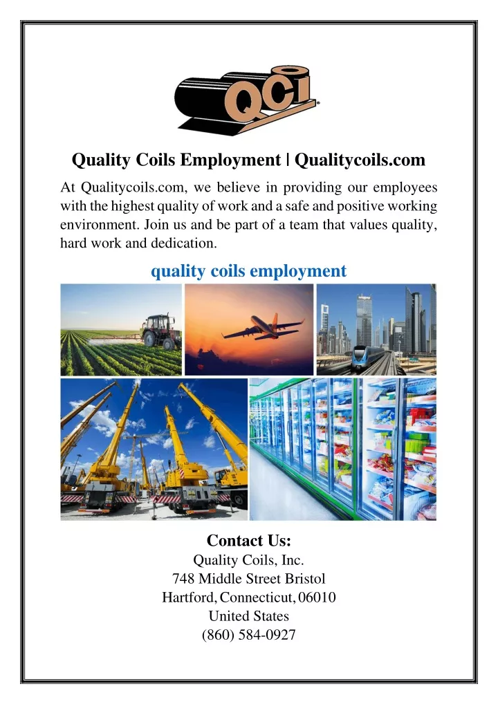 quality coils employment qualitycoils com